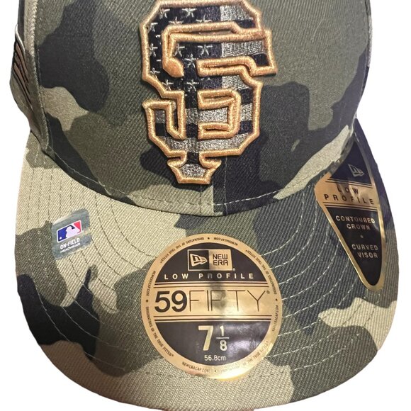 New Era San Francisco Giants Camo Hat with Gold Logo NWT - Picture 4 of 6